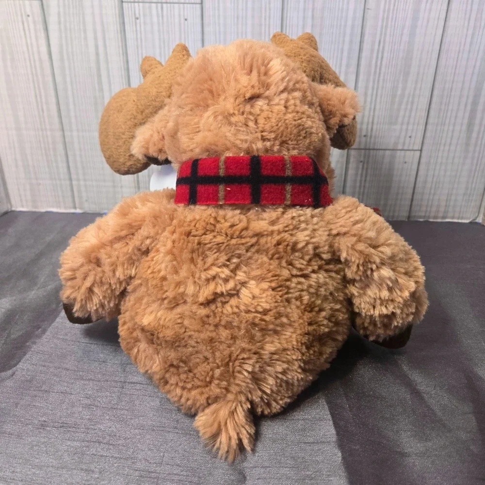 Ty Classic Lodges Moose Plush Stuffed Animal Red Plaid‎ Scarf Authentic Tag